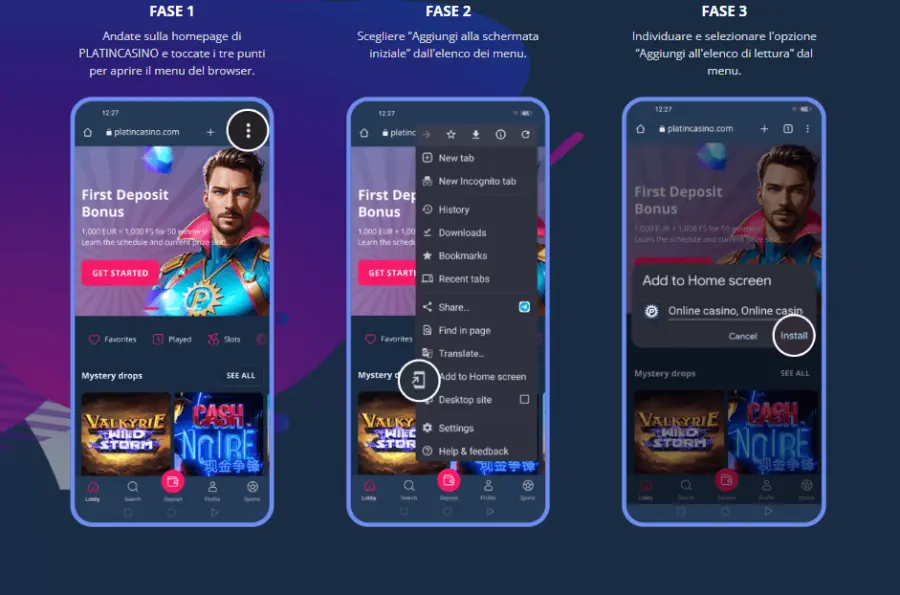 Platin casino app