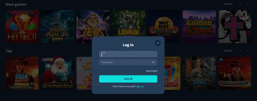 Platin casino login